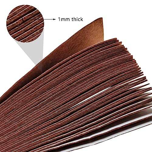 Jtnohx Self Adhesive Felt Sheets Adhesive Backed Felt Fabric Brown 4"x8" - color: Brown