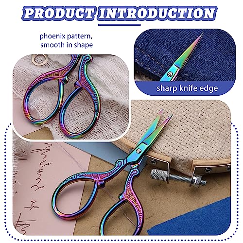 Small 3.6inch Embroidery Scissors Stainless Steel Sharp Scissors - color: Multicolor