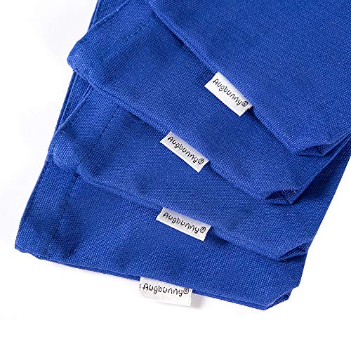 Multi-purpose Cotton Canvas Zipper makeup Bag Pouch 4-pack - color: Blue