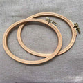 Beech Wood Embroidery Hoops - Small Round Craft Frames for Hand Stitching, Cross Stitch, DIY Art, Natural Wooden Hoops Small Wooden Craft Rings Round Stitching Frames (2pcs, 6 inch) - color: 2pcs, size: 6 inch