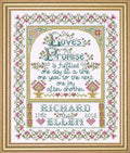 Design Works Crafts Tobin 356745 Loves Promise Counted Cross Stitch Kit-8"X10" 14 Count, Multicolored (2758)