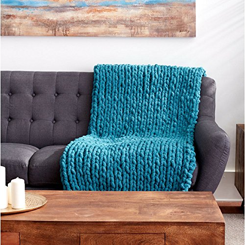 Bernat Blanket Super Bulky Yarn, 5.3oz, Guage 6 Super Bulky, Light Teal - color: Light Teal, size: Small Ball