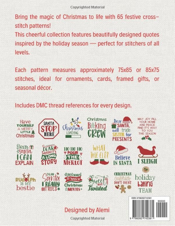 Cross Stitch Patterns: 65 Christmas Quotes (Cross Stitch Patterns - English Edition)
