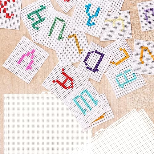 20 Pieces 7 Count Plastic Canvas Sheets, 10.2x13in Plastic Mesh Sheet - size: 10.2x13-20pcs