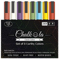 Chalkola 8 Pastel Fine Tip Chalk Markers for Chalkboard, Blackboards - 3mm - size: Fine Tip - 3mm