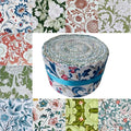 100% Cotton Jelly Roll Fabric Strips for Quilting and Sewing-Morris A - color: Morris a