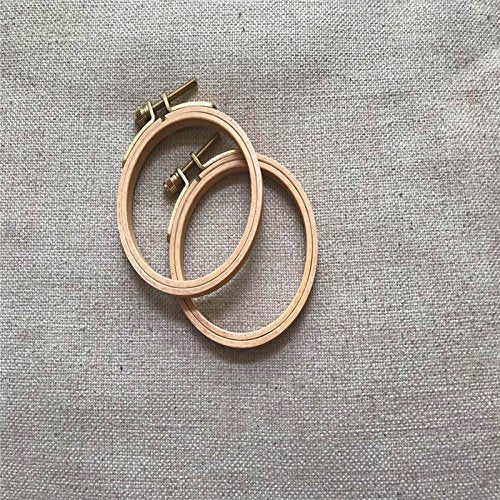 Beech Wood Embroidery Hoops - Small Round Craft Frames for Hand Stitching, Cross Stitch, DIY Art, Natural Wooden Hoops Small Wooden Craft Rings Round Stitching Frames (5pcs, 3 inch) - color: 5pcs, size: 3 inch