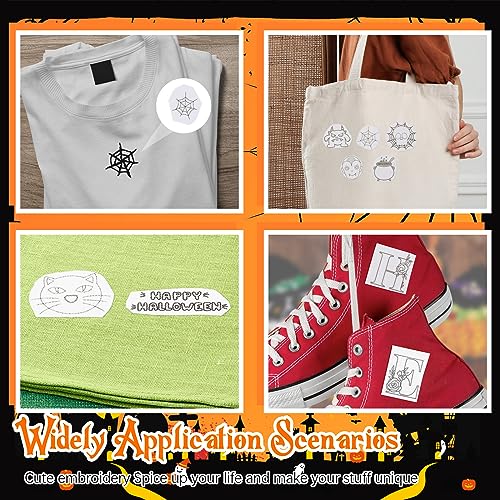 Lewtemi 50 Pcs Halloween Water Soluble Hand Sewing Stabilizers - color: Ghost