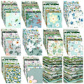 Kinlop 600 Pcs 4"x4" Cotton Fabric Squares Quilting Precut, Green - color: Fresh Style