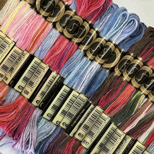 26 Gorgeous Color Variations Floss Variegated Cross Stitch Threads, Set C - color: Set C - 26 Colors