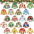 Tondiamo 20 Pcs Christmas Diamond Painting Keychain Kits 5D DIY Diamond Art Pendants Double Sided Hanging Key Chains for Christmas Party Decoration DIY(Sweater Style) - style: Sweater Style