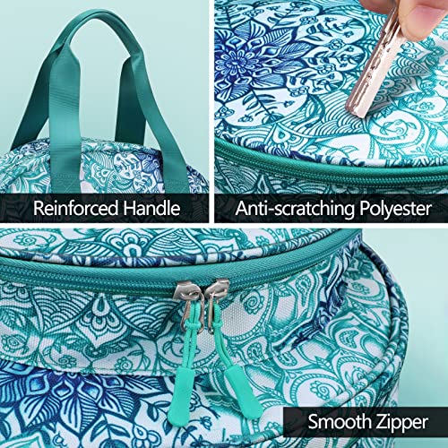 FINPAC Embroidery Project Bag, Embroidery Kits Storage Carrying Tote Bag - color: Emerald Illusions