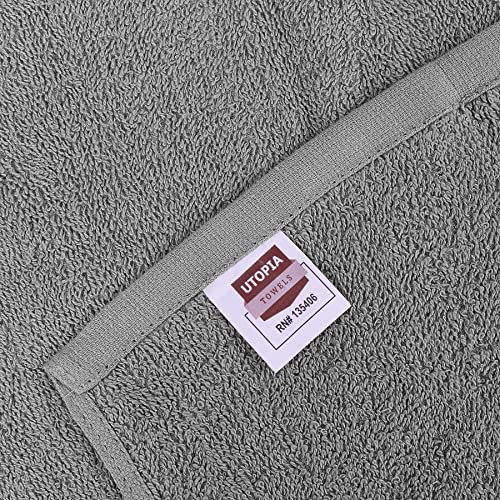 Utopia Towels Kitchen Bar Mops, Pack of 12, 16x19 in, 100% Cotton, Grey - color: Grey, size: 12 Pack