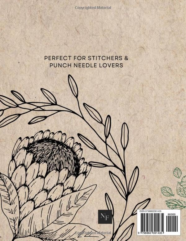 leaves & flowers for embroidery & punch needle: Punch Needle leaves & flowers 197 pages Creative Projects (Shadows and Colors of Flowers)