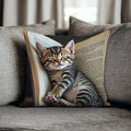 18x18 Cute Cat Linen Square Couch Living Room Animal Pillow Cover - color: Pa10007, size: 18" x 18" (Pack of 1)