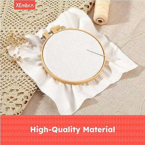 12 PCS White Embroidery Fabric, Pre-Cut Natural Cotton Embroidery Cloth Fabric, 4 Sizes Embroidery Cloth Squares for Embroidery Garment Craft (5.9 to 11.8inch) - color: White, size: 5.9 to 11.8 inch