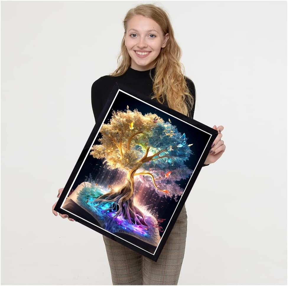 Tiwabb Tree of Life Stamped Cross Stitch Kits for Adults Beginners - color: Tree of Life