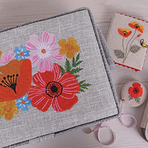 Hobby Gift Medium Sewing Box Organiser - color: Wild Flowers