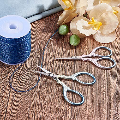SUNNYCLUE 2pcs Sewing Scissors 3.7 Inch Small Stainless Steel Sharp Tip Brow Shaping Classic Scissors Shears for DIY Crafting Needle Work Threading Art Work, Classic - color: Gradient Color-2pcs-sewing Scissors