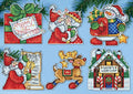 Tobin Santa's Workshop Ornaments Counted Cross Stitch Kit, 3 by 4-Inch, 14 Count, Set of 6 DW1692