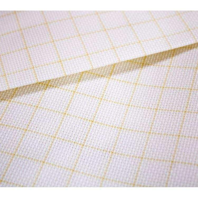 Zweigart Aida 18 Count Cross Stitch Fabric – Natural White, 19.7" x 19.7", 100% Cotton Fabric with Helping Grid for Embroidery, Needlework & Crafts - color: White With Grid (1449), size: 19.7" x 19.7"