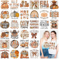 Yuntau 30 Pcs Western Fall Iron on Transfers Patches, DTF Vinyl Decal - style: Autumn Leopard Print