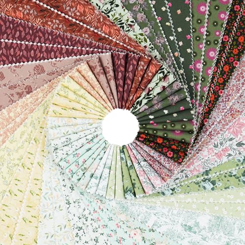 Craftido-20 Options-100% Cotton Jelly Roll Fabric Precut Strips for Quilting, Crafting, and Sewing, 40 Strips 2.5" x 44" Assorted Bundles for Rug, Quilt Project, DIY Craft and Home Decor-Cottage Bloom - color: Cottage Bloom