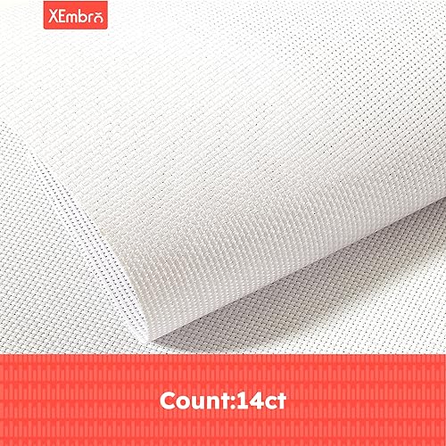 12 PCS Aida Cloth 14 Count, 4 Sizes White Cross Stitch Fabric for Craft Embroidery, Classic Reserve Aida Cloth for Embroidery Beginner, Needlework, Cross Stitch (5.9 to 11.8inch)