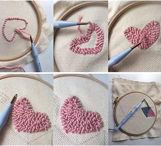 Punch Needle Embroidery kit DIY Christmas Trees Cross Stitch Hoop Craft Kits Handcraft Embroidery(XMD-PD-61)