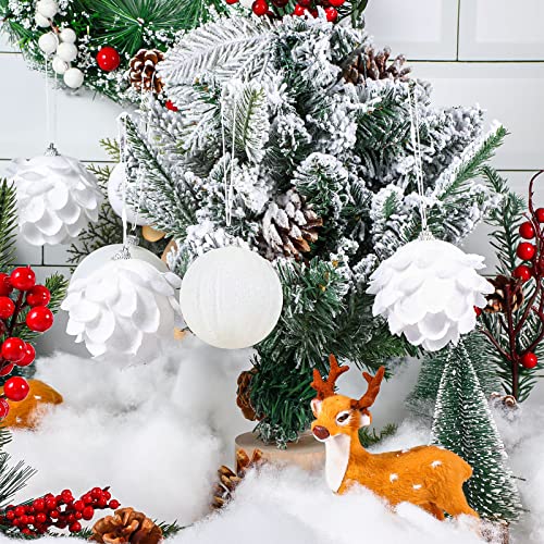 Shappy 400 Pcs Christmas Ornament Hooks Hangers, White, 400 Pieces - color: White