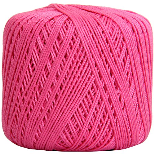 ThreadArt 100% Cotton Crochet Thread Size 3, Hot Pink 35 - color: HOT PINK, size: SIZE 3 SINGLE