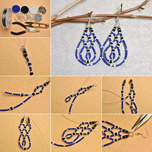 PH PandaHall 6000pcs 11/0 Glass Seed Beads 2mm Seed Beads Brown Round Waist Bead Mini Spacer Bead for DIY Earring Bracelet Necklace Jewelry Making Crafting - color: Brown-6000 Pcs