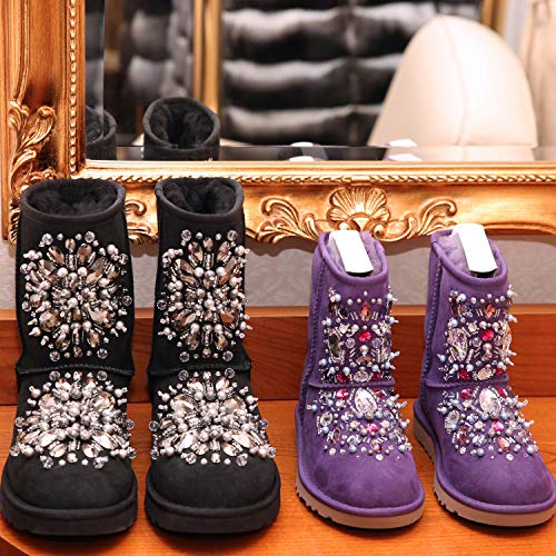 WILLBOND 320 Pcs Sew on Rhinestone Acrylic Crystal Gems Mix Shape Mix Size