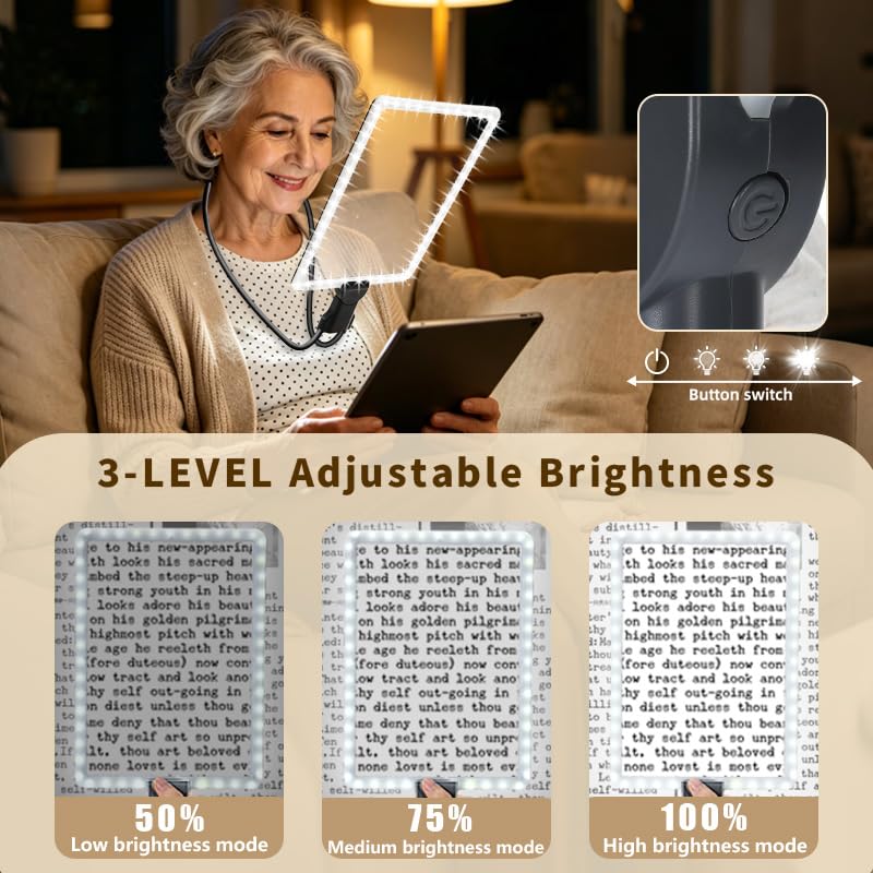 Hands Free Magnifying Glass with Light