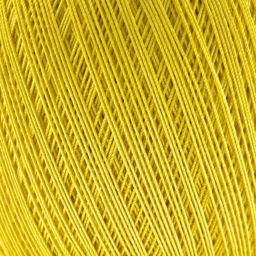 S Sensy Classic Size 10-Mercerized Giza Cotton #0 Lace Yarn Yellow 618yds - color: Yellow, size: 1 Skein