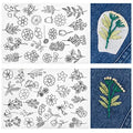 Lewtemi 50 Pcs Flowers Water Soluble Hand Sewing Stabilizers - color: Flowers