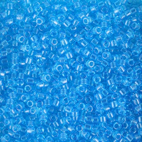 Miyuki Delica Seed Beads - color: DB1318 - Dyed Transparent Capri Blue