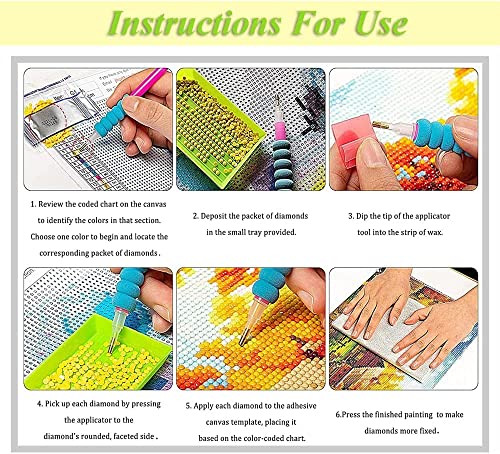 NEGEKFKX 3 Pack Beach Cross-Stitch Kits for Adults Beginners - color: Diamond painting-3pack-2