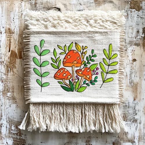 BENECREAT 35pcs Water Soluble Embroidery Stabilizers, Geometric Vessel Green Plants Stick and Stitch Embroidery Paper Wash Away Transfer Paper for Beginners - color: Plants