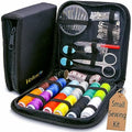 Vellostar Small Sewing Kit for Adults, Portable Needle & Thread Repair Set - color: Small Black