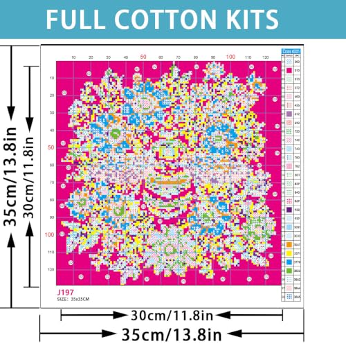 Bee Flowers Stamped Cross Stitch Kits Embroidery Starter Kit for Adults - color: J197-01