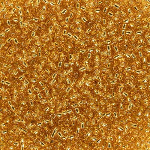 John Bead 24g Vial Czech Glass Seed Beads 10/0 Topaz World Beads for Jewelry Making Crafts - color: Topaz World