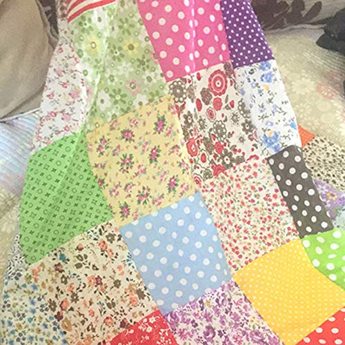 21 Pcs 10" x 10" Quilting Fabric Patchwork Squares Sheets Cotton Floral Printed Precut Fabric Sheets Cloths for DIY Sewing Scrapbooking Quilting (Color 2)