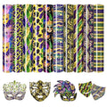 HTVSTD Mardi Gras Mark Heat Transfer Vinyl 10Sheet 12×10in Iron on Vinyl - color: Mysterious