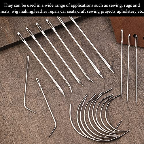 Veroave Sewing Needles, Curved Needle, 20 PCS Upholstery Needle - size: 20PCS