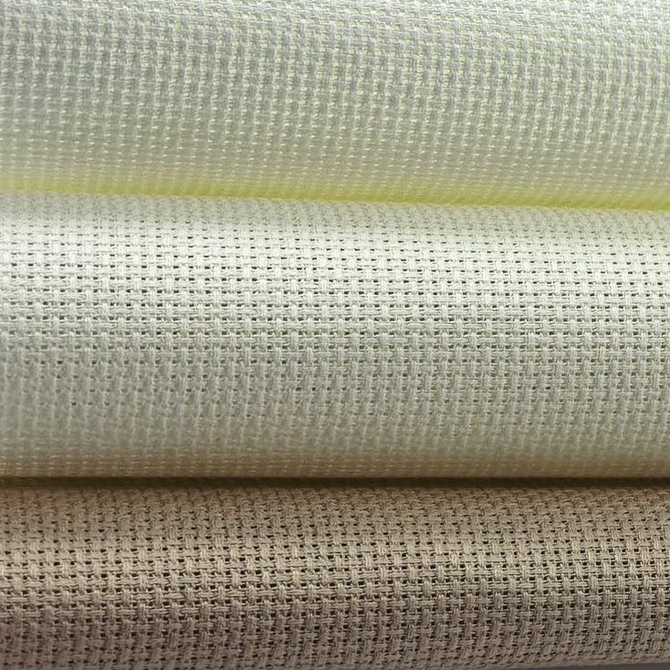 KCS 3 pc of 15" x 18"(38cmx45cm) 16 Count Cross Stitch Cotton Aida Cloth Needlework Rolled Fabric Box,16CT,Antique White +Cream+Khaki - color: Antique White +Cream+khaki, size: 16CT