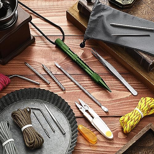 Ferraycle 12 Pcs Paracord FID Knotters Tool Set Stainless Steel Army Green - style: Army Green