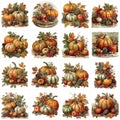 16 Pcs Fall Pumpkin Rub-On Transfers for Furniture & Crafts, 6 x 6 Inch - style: Fall Pumpkin