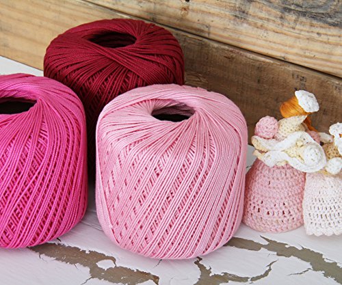 ThreadArt 100% Cotton Crochet Thread Size 3, Lemonade 6 - color: LEMONADE, size: SIZE 3 SINGLE