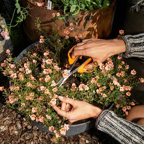 Fiskars 7" Loop Micro-Tip Pruning Shears, Garden Snips for Intricate Cuts, Flower (Pack of 6) - style: Micro-Tip Shears (Pack of 6)
